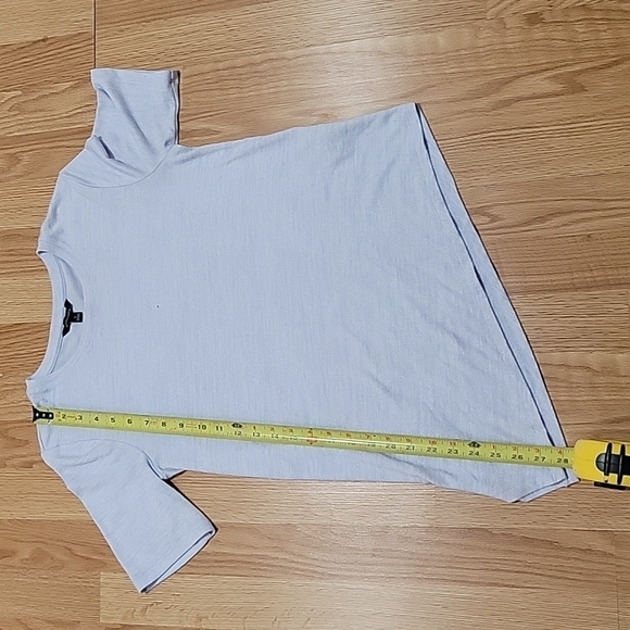 Banana Republic Blue Asymmetrical Knit Blouse small - Picture 10 of 11